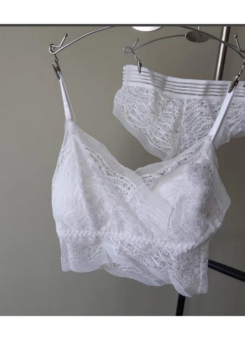 Блакитний демісезонний ажурний комплект нижньої білизни No Brand