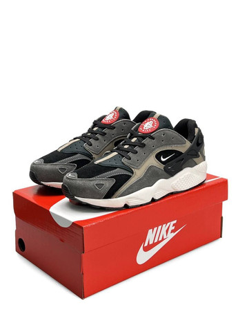 Сірі Осінні кросівки чоловічі nike No Brand Air Huarache Grey Black