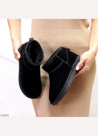 Низкие угги натуральная замша, зимние угги, уги, миниугги, зимние сапожки ITTS Fluff (304727176)