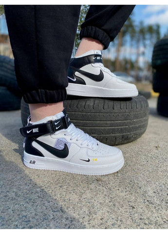 КРОСІВКИ ЖІНОЧІ NIKE AIR FORCE 107LV8 ULTRA WHITE BLACK 3 НАЙК АІР ФОРС 1 ПРЕМІУМ No Brand чорні демісезони (367178142)