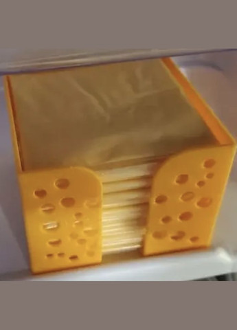 Пластиковый лоток для тостового сыра в холодильник, на стол Контейнер / Емкость для сыра Белый UA3D (303629316)