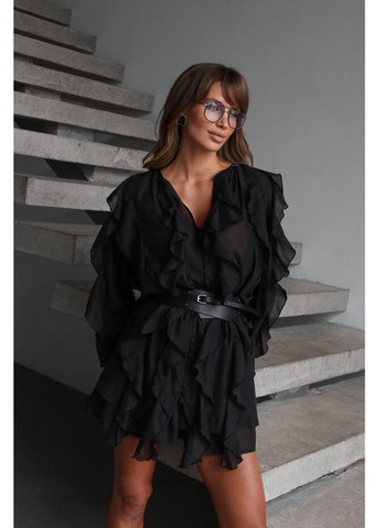 Черный демисезонный комплект angel (платье, шорты), цвет черный milirud