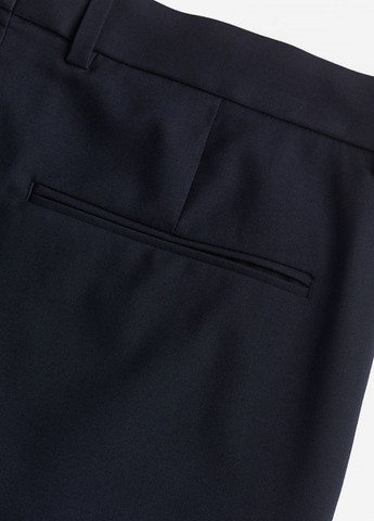 Темно-синие классические демисезонные брюки H&M