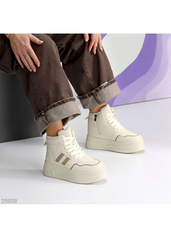 Бежеві зимові хайтопи No Brand