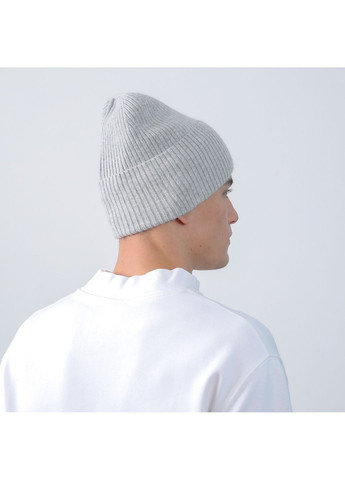 Шапка біні чоловіча вовна сіра MAELYS 264-472 LuckyLOOK 264-472M (367992035)