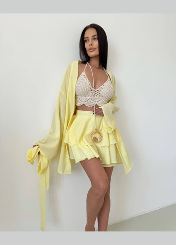 Женский костюм с кимоно и шортами-юбкой No Brand С824/825-1636/1 (341280115)