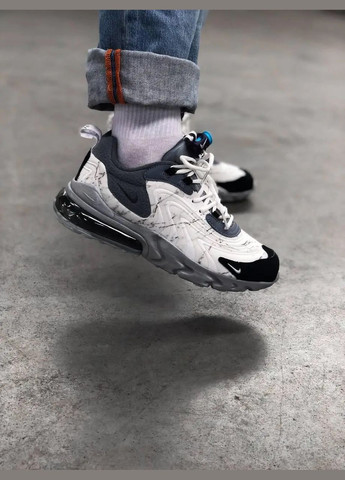 Сірі кроссовки air max 270 react travis scott cactus black grey Nike