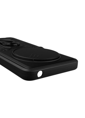 Чохол для Redmi 14C броньований з кільцем-тримачем підставкою зі шторкою на сяомі редмі 14с чорний rg1 Xiaomi (366020373)