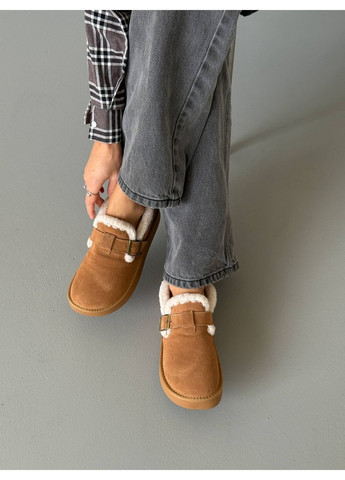 Жіночі сноубутси руді, натуральна замша, анатомічна форма, хутро всередині No Brand (366091798)