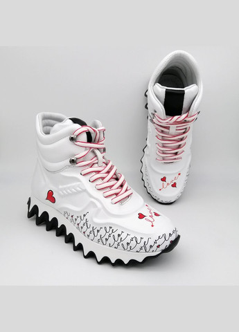 Кожаные высокие кроссовки . Bengzo Baldini белые всесезоны (341090060)