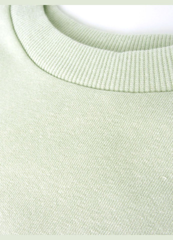 H&M світшот однотонний м'ятний повсякденний бавовна