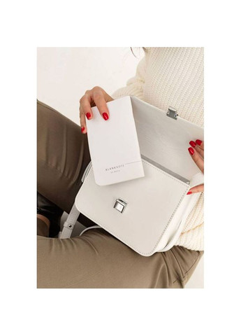 Сумка женская кожаная бохо через плечо Лилу Белая BlankNote (302008026)