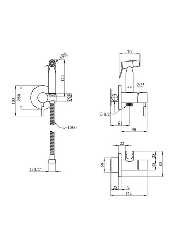 Набор 3 в 1 для ванной комнаты Edelstahl Klassisch Kroner (336935203)