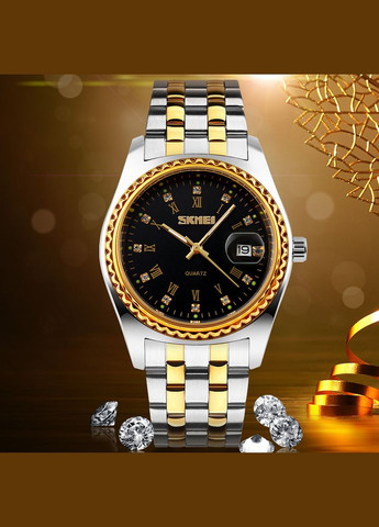 9098BK-B Black Men кварцевый классический Skmei (324103825)