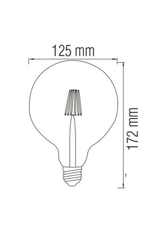 Лампа декоративна Horoz Filament Rustic Globe-6 6 Вт E27 2200 К Бронза Horoz Electric (284417824)