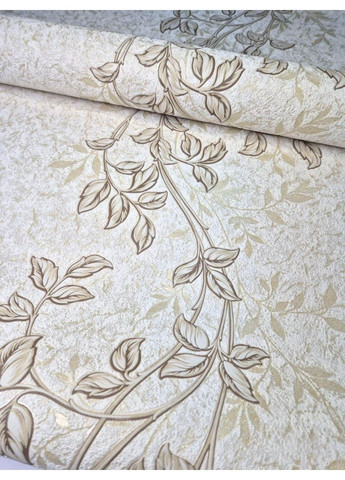 Обои виниловые 10.05 × 1.06 м 3587-01, бежевые для спальни, гостиной, коридора,прихожей, комнаты Слов'янські шпалери (340275426)