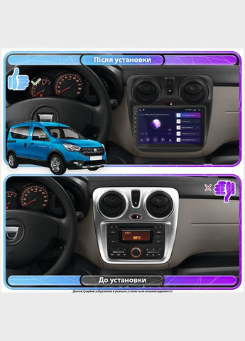 Магнитола для авто Dacia Dokker I Рестайлинг ver 2 2017-н.в. 9" 2/32Gb CarPlay 4G Wi-Fi GPS Prime 1 шт. Lesko (336198246)