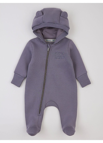 Комбінезон для немовлят утеплений на блискавці сірий KRAKO (352190579)
