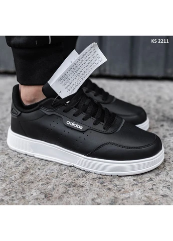 Белые летние кроссовки adidas black white адидас No Brand