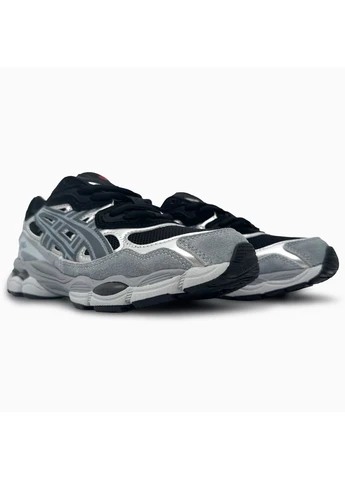 Сірі кросівки чоловічі asics gel-nyc black / grey асікс гель нюк демісезон No Brand