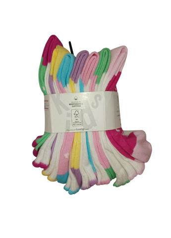 Комбіновані набір шкарпеток для дівчинки (7 пар) George квіткові (322514117)