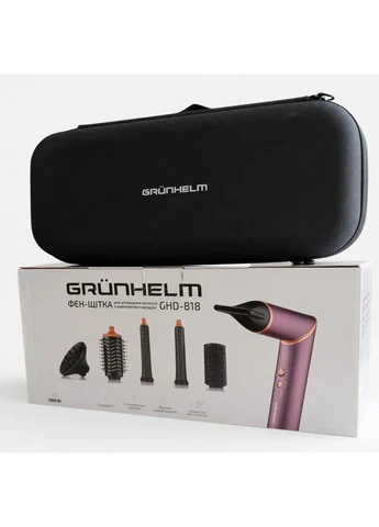 Фен-щетка GHD-818 1500 Вт розовый Grunhelm (401290342)