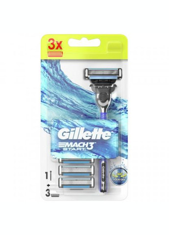 Станок для гоління Gillette mach3 start с 3 сменными картриджами (268139523)