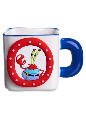 Фарфоровая чашка "Мистер Крабс" с магнитным декором 500 мл, Кружка детская чашка из фарфора на подарок FM-12BL (A-047562) Yiwu (370381848)