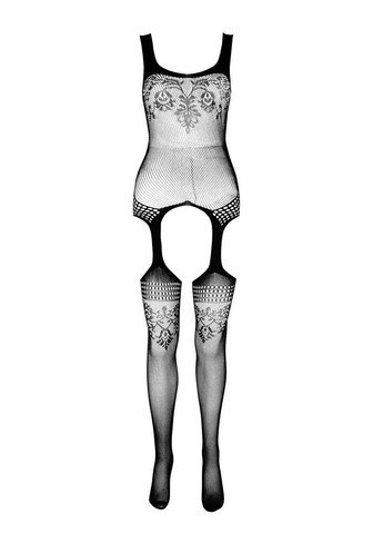 Эротический бодистокинг ECO BS008 black, черный костюм сетка Passion (297138646)