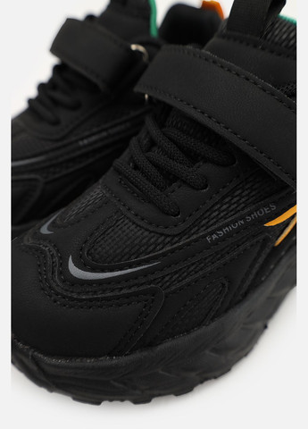 Черные демисезонные кроссовки для мальчика, на плоской подошве цвет черный цб-00273863 Kimboo