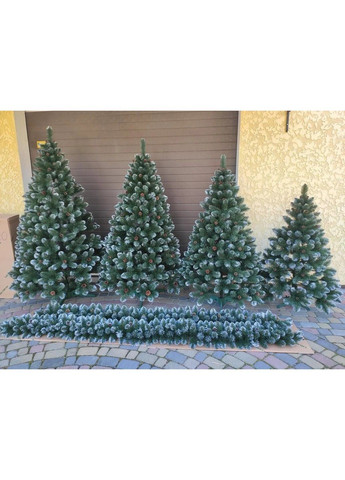 Ялинка Елітна з шишками 2,50м Зелена ялинка штучна з натуральними шишками та підставкою Xatynka (363057944)