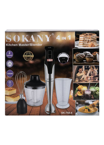 Занурювальний блендер з нержавіючої сталі 1000 Вт для смузі та пюре потужний кухонний міксер ProDobro (364190425)