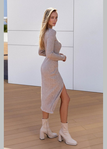 Бежева ділова, повсякденний, кежуал сукня Seventeen однотонна