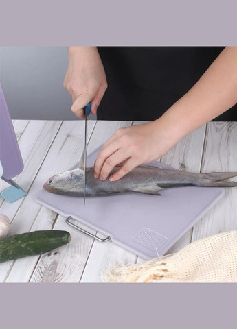 Набір Бузкових двосторонніх обробних кухонних дощок на підставці (GK-2020A) Hell (303212217)