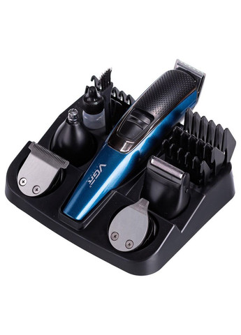 Машинка тример для стрижки 4в1 з насадками Синій V-172 VGR (370974777)