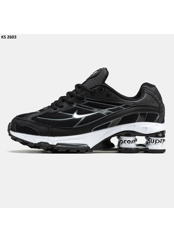 КРОССОВКИ ЖЕНСКИЕ NIKE SHOX TL RIDE2 SUPREME BLACK WHITE НАЙК ШОКС ТЛ No Brand чёрные демисезоны (367172628)