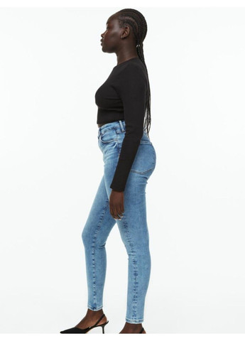 Женские джинсы Skinny с ультра высокой талией Н&М (55604) W34 Синие H&M - (323585806)