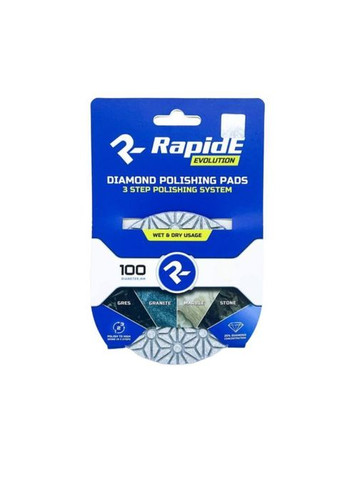 Алмазный гибкий шлифовальный круг (ракушка) трехступенчатый 100 мм, ШАГ №3 (400,800,1000) Rapide (363056930)