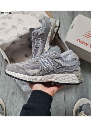 Серые демисезонные кроссовки мужские new balance 2002r protection pack dark gray нью беланс 2002r No Brand