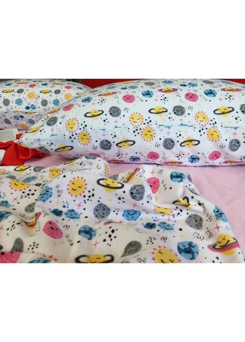 Постельное белье с резинкой SPACE, фланель(байка) Евро размер, наволочки 70/70 No Brand (364219543)