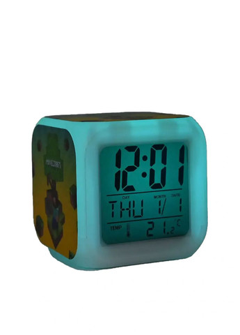 Настольные часы с подсветкой "Minecraft" C 64650 Майнкрафт Fun Game (355794542)