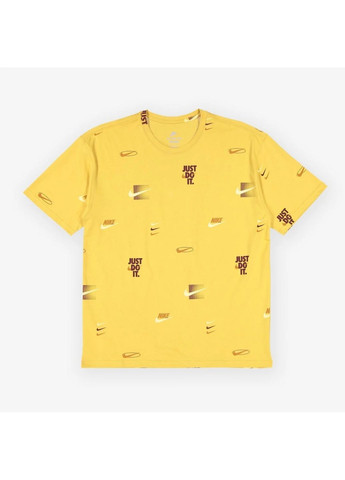 Желтая футболка мужская m nsw tee m90 12mo lbr aop yellow Nike