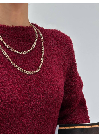 Бордовый демисезонный свитер женский Гермес