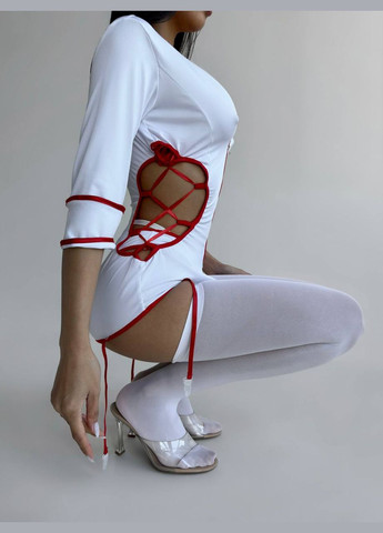 Белый женский комплект нижнего белья игровой костюм "медсестры" Simply sexy