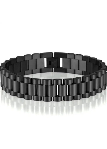 Стальной мужской браслет из ювелирной стали черный 21см No Brand (369964997)