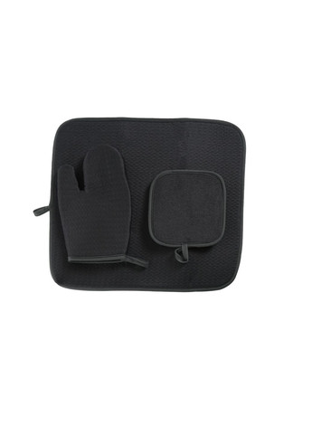 Набір для кухні (килимок для посуду 44*40 см, прихватка, рукавичка) сірий Eco Fabric (326766811)