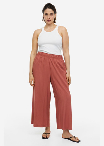 Терракотовые повседневный летние брюки H&M