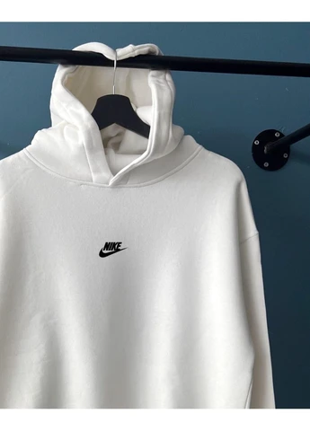 Чоловіче зимове худі оверсайз Nike біле No Brand (373693039)
