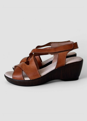 Охра босоножки женские кожаные Presso