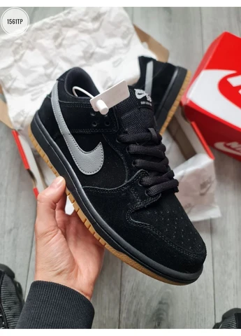 КРОСІВКИ ЖІНОЧІ NIKE SB DUNK LOW BLACK GRAY FOG НАЙК СБ ДАНК ЧОРНІ No Brand чорні демісезони (391936334)